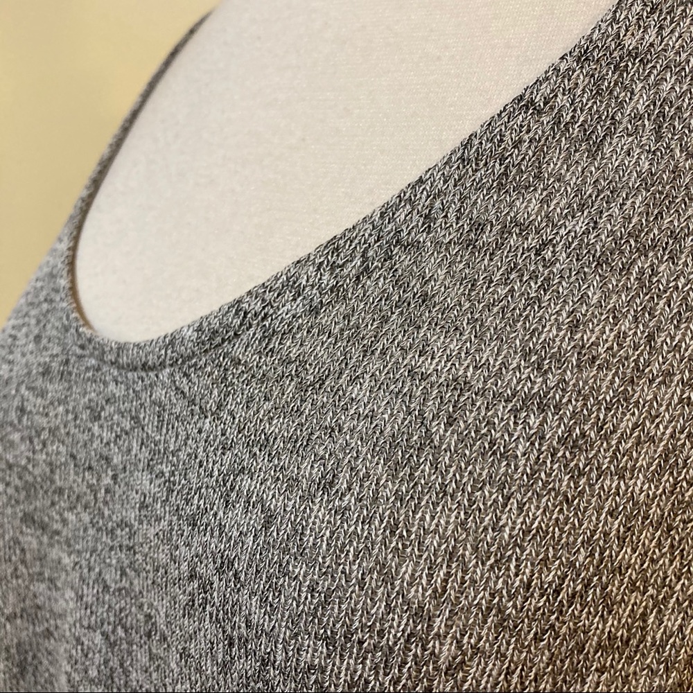 Slouchy Stretchy V Neck Marled Knit Sweater Top - Picture 7 of 10
